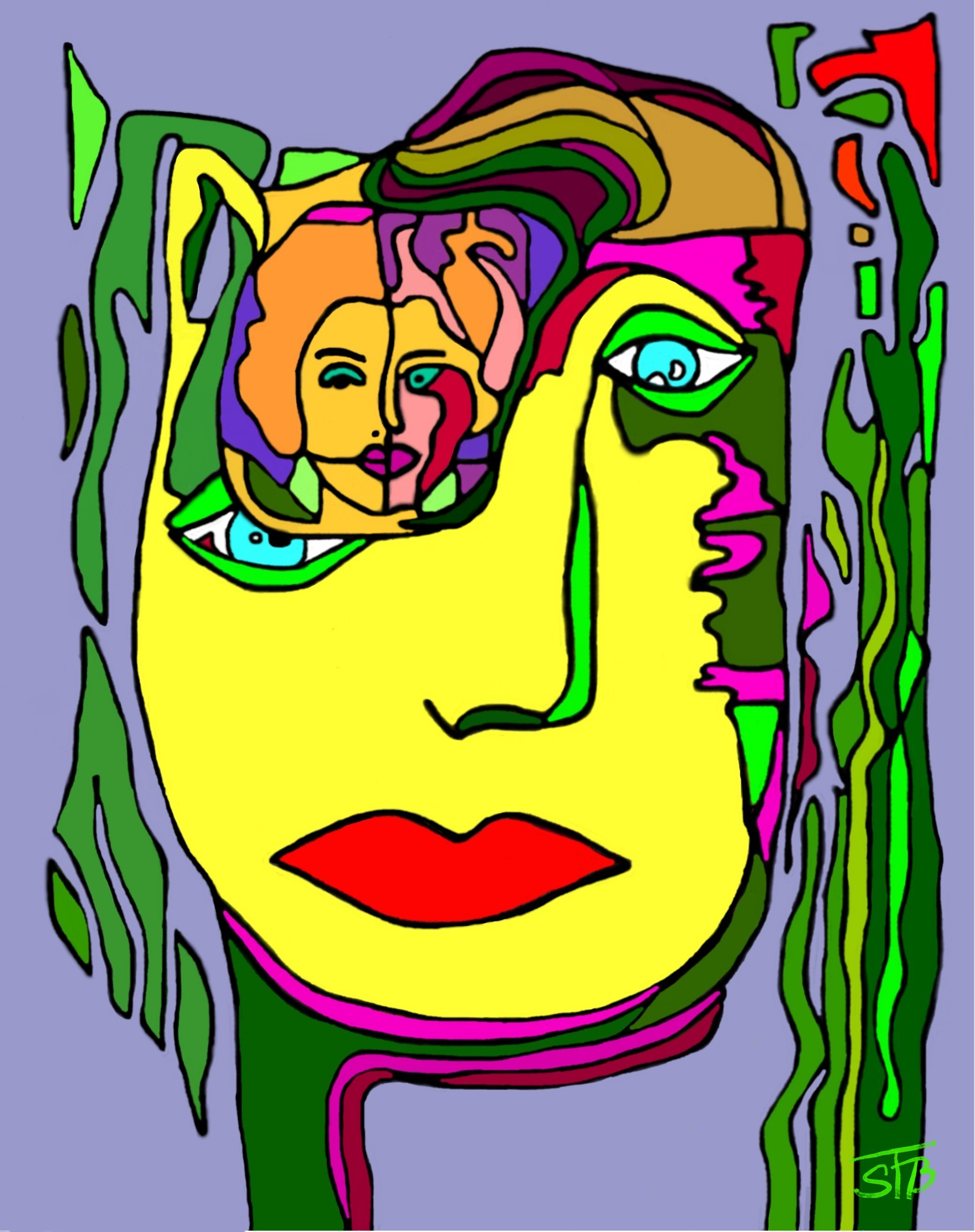 Das zweite Gesicht - FOTODRUCK - 50 x 70 cm - BILDBESCHREIBUNG: Das Bild, das man von sich selbst hat ... oder das zweite Gesicht.