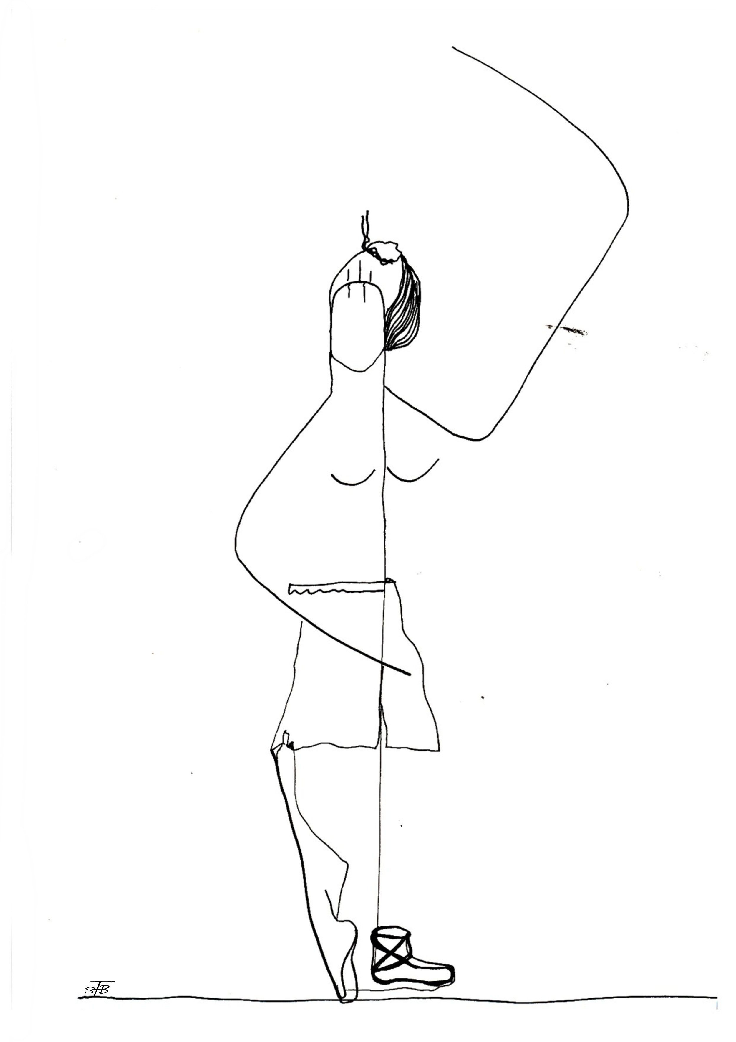 Balett oder was? - Tusche auf Papier, 24 x 30 cm
