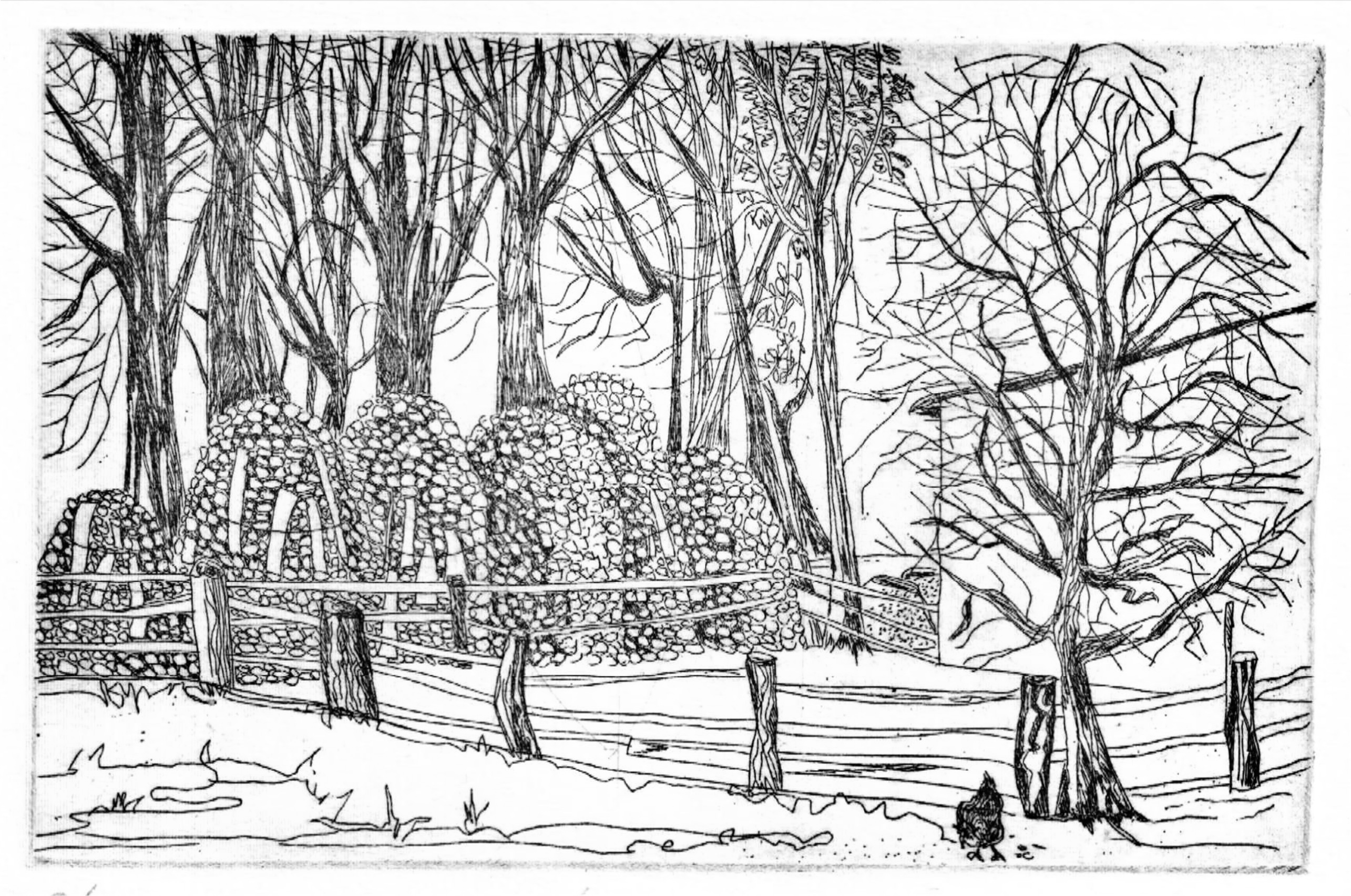 Im Streichergarten, 9,5 x 14,5 cm
