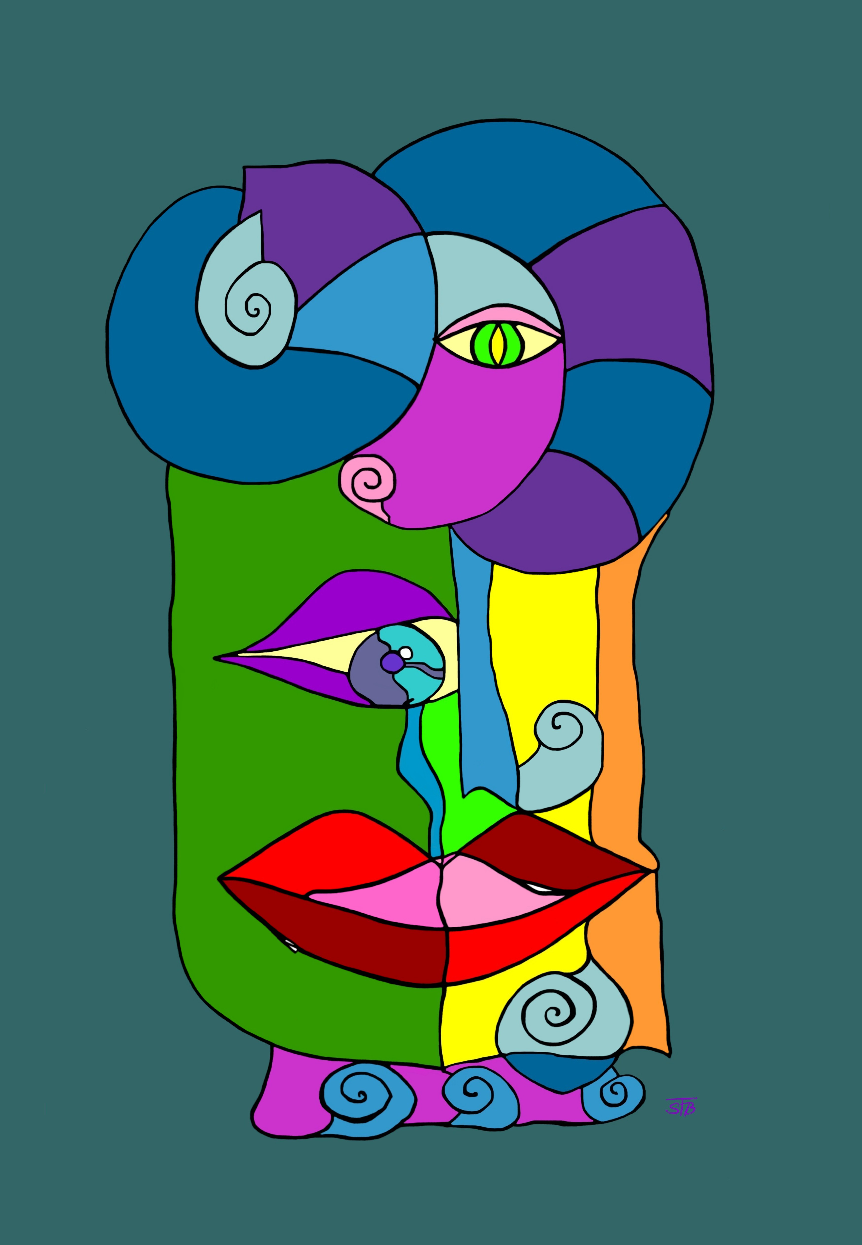 Gartenschnecke - ACRYL AUF LEINWAND - 80 x 100 cm