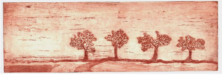 Landstraße nach Schönow, 10 x 30 cm